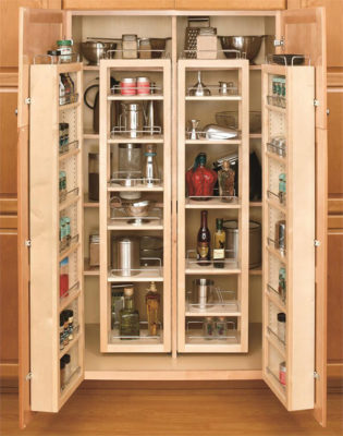 Tủ bếp pallet gỗ thông đơn giản