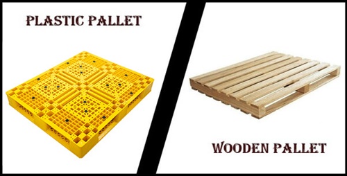 Pallet nhựa và pallet gỗ