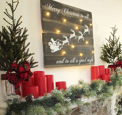 trang tri noel bang pallet go cu