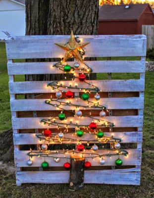 trang tri noel bang pallet go cu