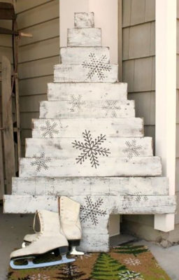 trang tri noel bang pallet go cu