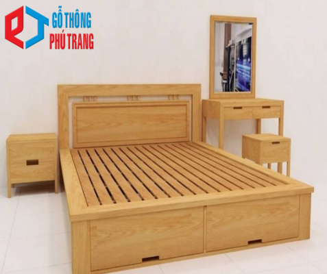Giường gỗ thông có nhiều ưu điểm nổi bật