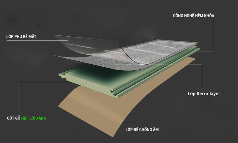 Cấu tạo gỗ HDF lõi xanh