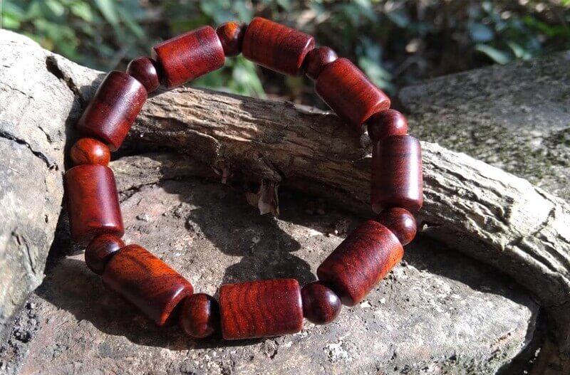 Vòng gỗ sưa Lào đốt trúc 10 mm