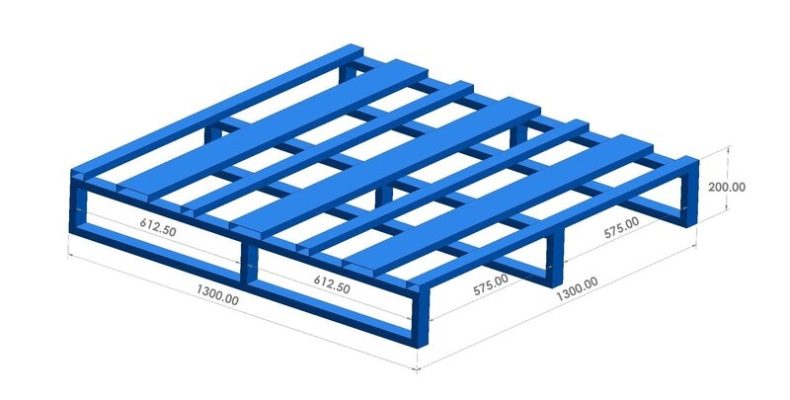 Kích thước pallet sắt