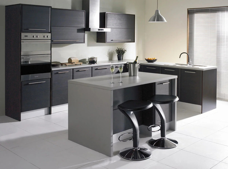 Tủ bếp gỗ MFC có quầy bar