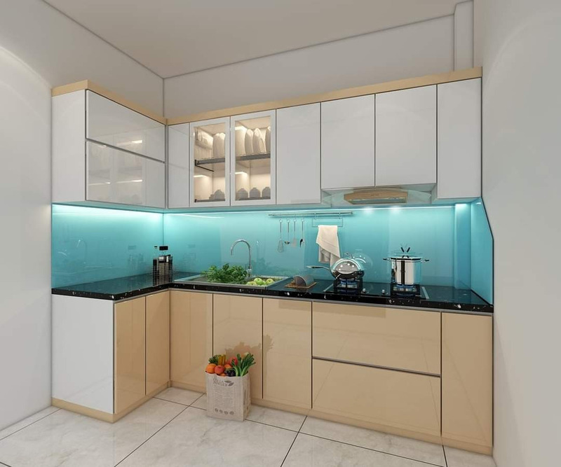 Tủ bếp gỗ MFC lõi xanh với tính năng chống thấm vượt trội