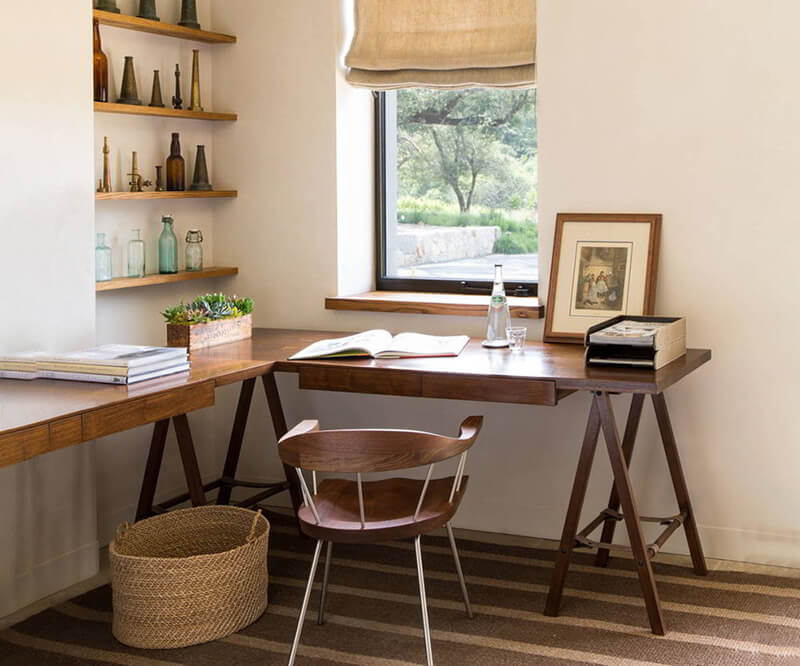 Bàn làm việc gỗ sồi thiết kế BL