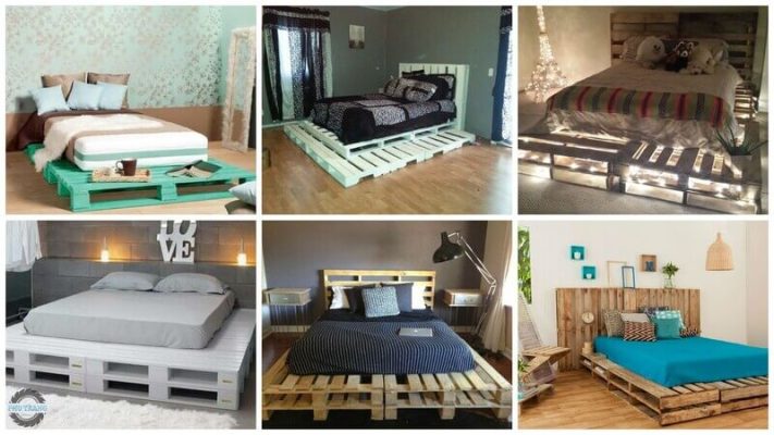 cách làm giường bằng pallet gỗ