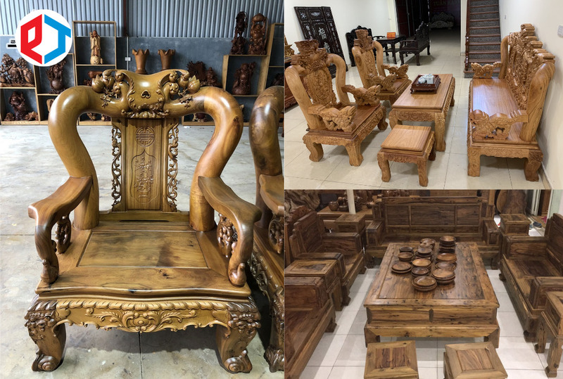 bộ bàn ghế gỗ bách xanh