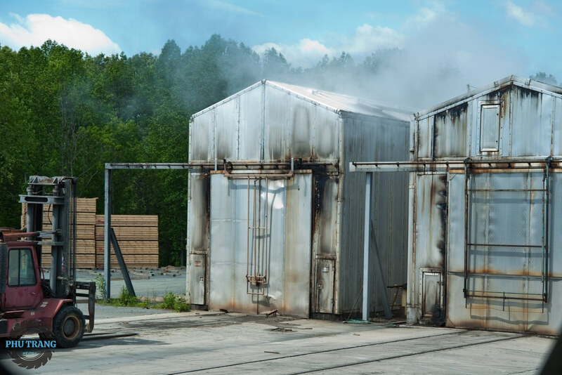 Lò sấy gỗ công nghiệp bằng hơi nước