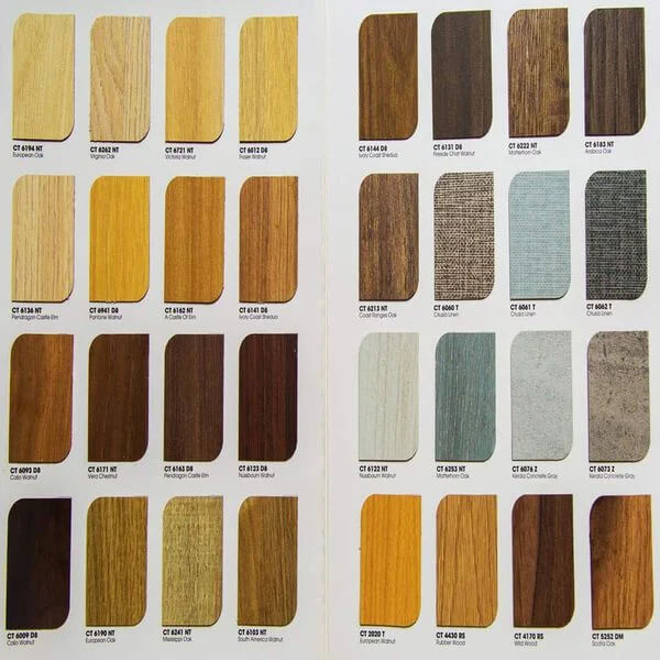 Bảng màu sắc tấm laminate