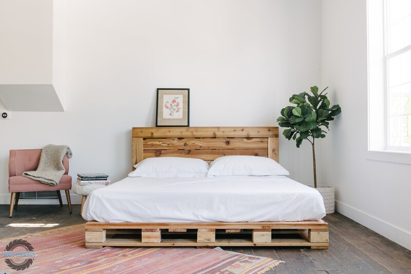 Giường ngủ bằng gỗ pallet