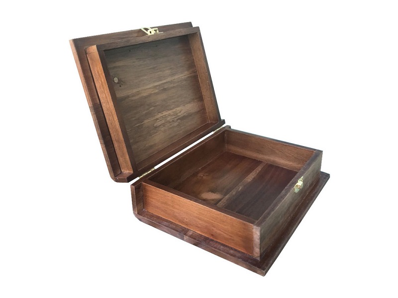 Hộp gỗ tràm hình cuốn sách