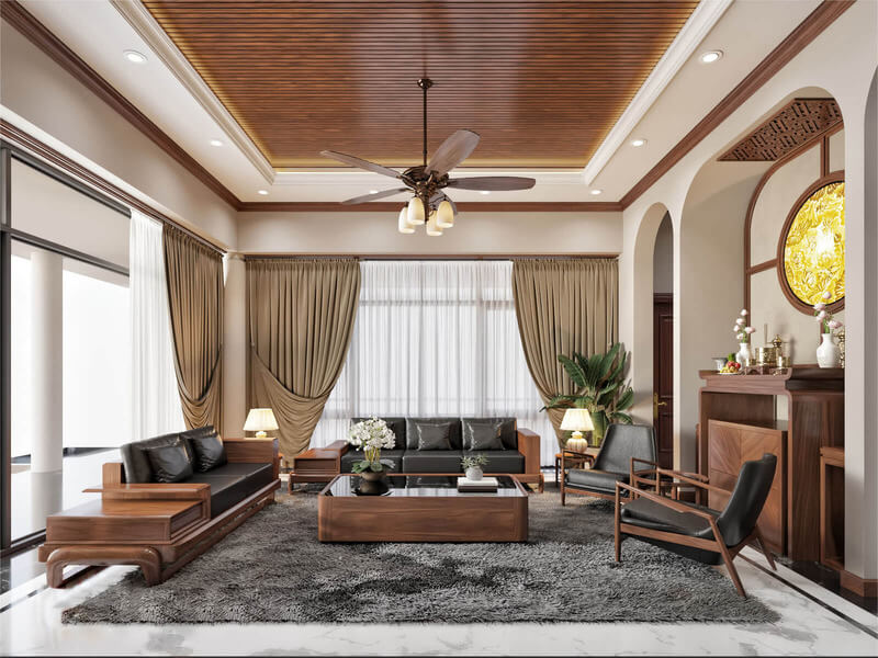 Trang trí phòng khách với ghế sofa hiện đại