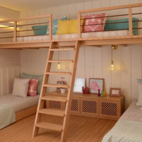 Ý tưởng thiết kế giường và khu sinh hoạt chung khi nhiều người cùng chung sống và chia sẻ không gian trong căn hộ nhỏ