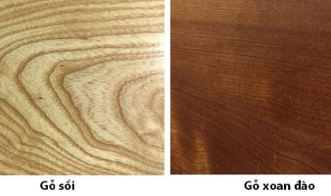 gỗ sồi và gỗ xoan đào
