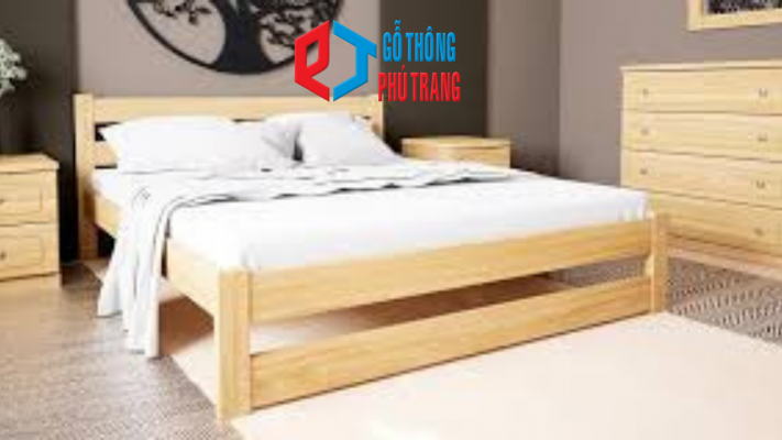 giường ngủ gỗ thông