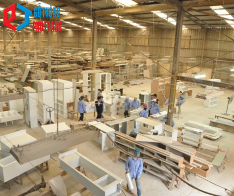 quy trình sản xuất ván ép phủ phim