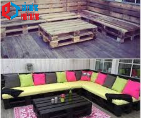 sofa gỗ thông