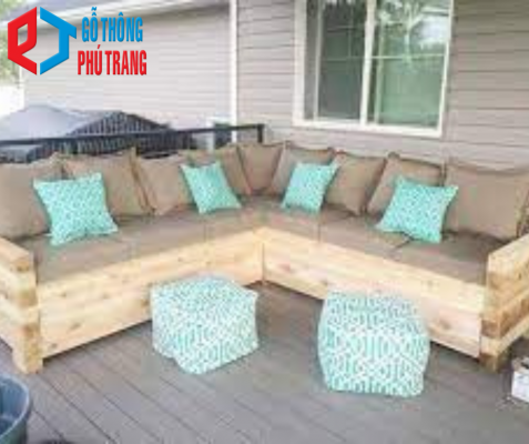 sofa gỗ thông