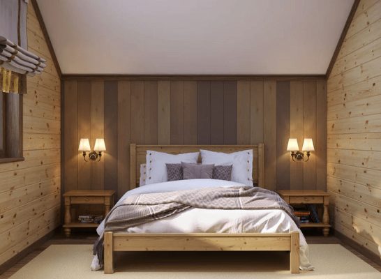 giường gỗ thông