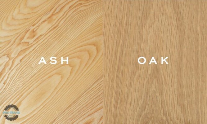 gỗ ash và gỗ sồi oak